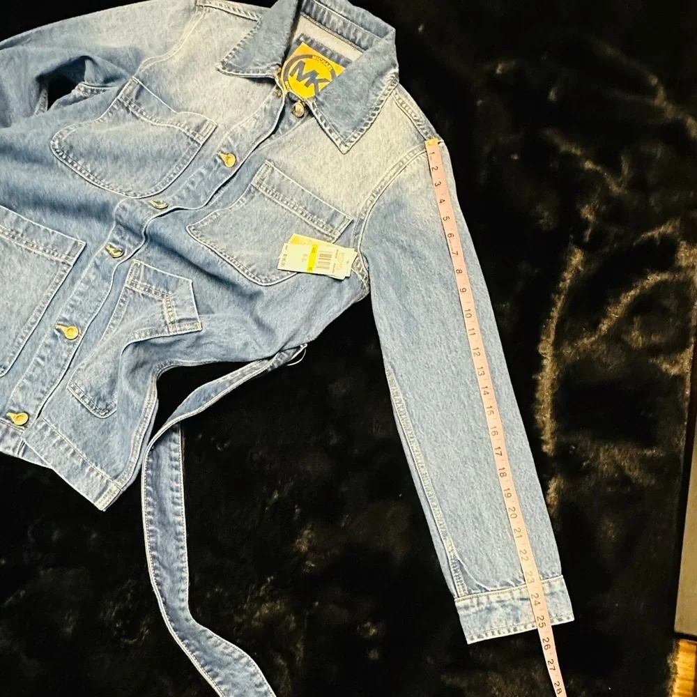 Michael Kors Denim Utility Jacket w/ Belt – Size M – New With Tags
